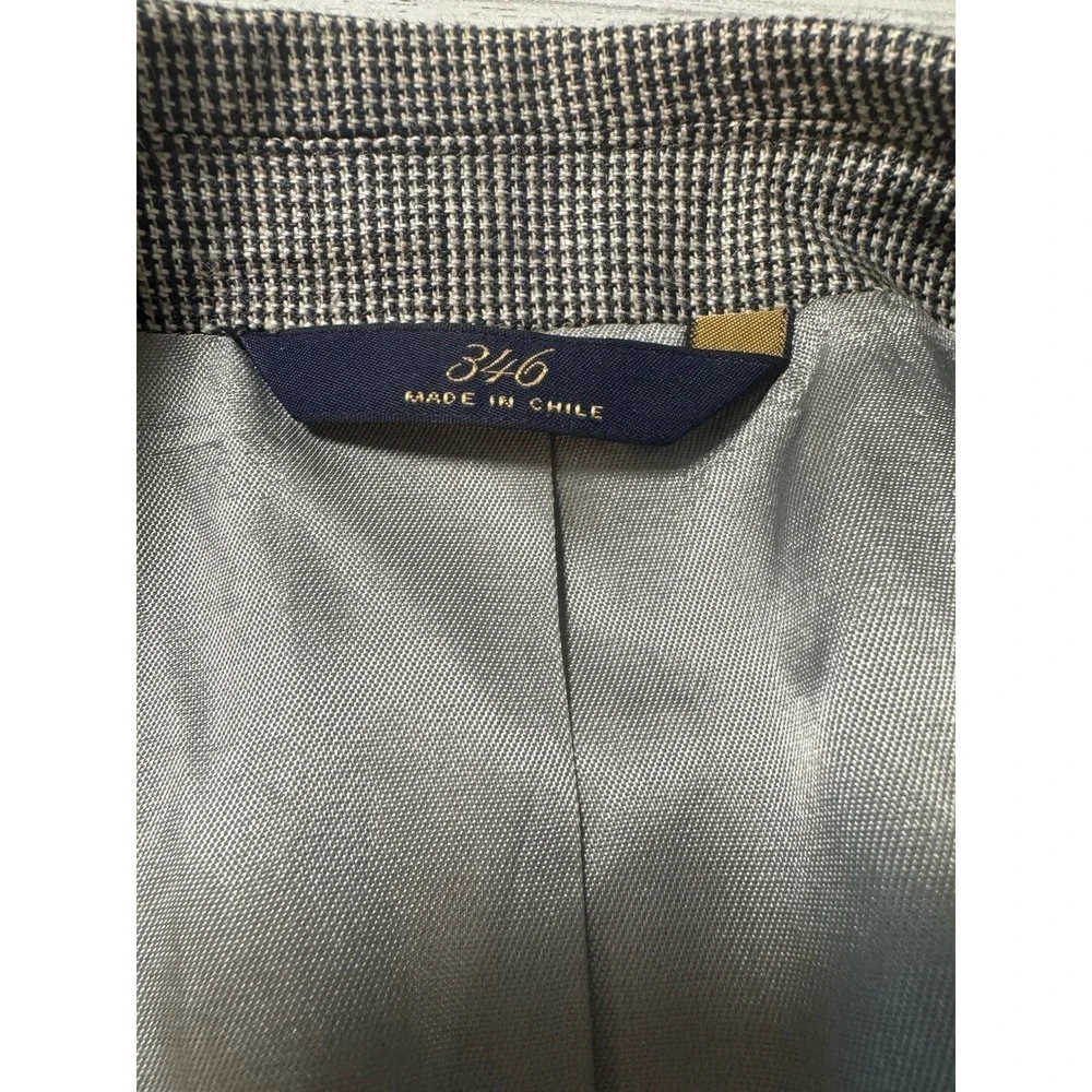 Brooks Brothers 346 Blazer Men 44L Beige Silk Wool Blend Lined‎ Button Up Jacket